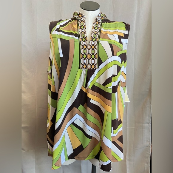 NWT Michael Kors Earth Tone Top - Picture 1 of 6